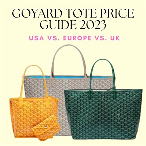 goyard tote cost 2023